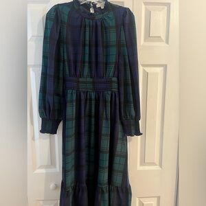 Shop Stevie Plaid Dress in Blue and Green